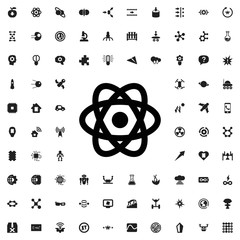 Sticker - Atom icon illustration