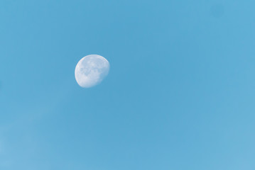 blue sky and moon