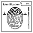 Id app icon fingerprint vector illustration sign flat human symbol, Isolated