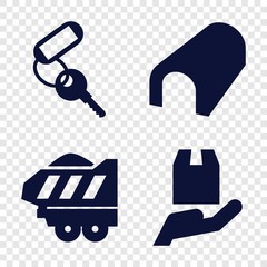 Sticker - Set of 4 car filled icons