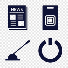 Poster - Set of 4 press filled icons