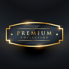 premium collection golden badge and label design