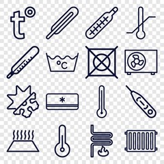 Sticker - Set of 16 temperature outline icons