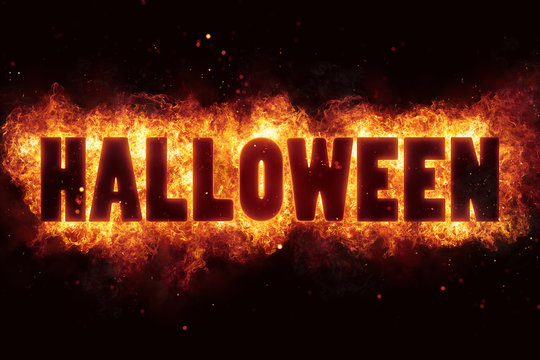 Fire Halloween for horror flame holiday design