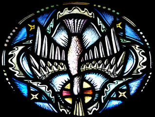 Wall Mural - Holy Spirit (dove) in stained glass