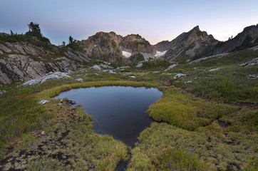 Tarn Reflection Gothic Basin Washington State USA