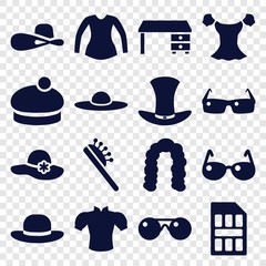 Sticker - Set of 16 stylish filled icons