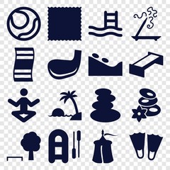 Poster - Set of 16 relaxation filled icons