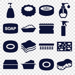 Sticker - Set of 16 soap filled icons