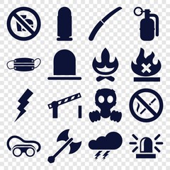 Sticker - Set of 16 danger filled icons