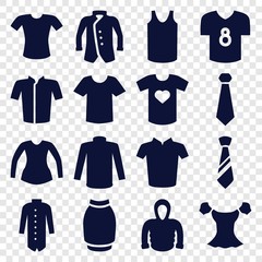 Poster - Set of 16 shirt filled icons