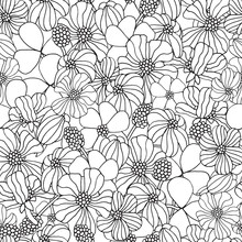 Seamless Pattern With Spring Flowers