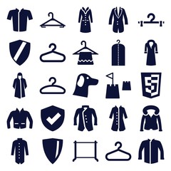 Sticker - Set of 25 coat filled icons