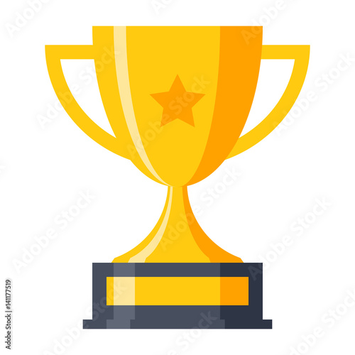 Fotomural Trophy cup, award, vector illustration in flat style