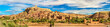 Panoramic view of Ait Benhaddou, a UNESCO world heritage site in Morocco
