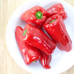 Sticker - Red bell pepper on a white background