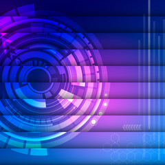 Aufkleber - Light colors with technology background