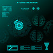 Atomic reactor Futuristic virtual graphic touch user interface