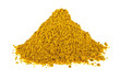 Curry powder on a white background, Spices