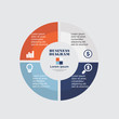 © PALERM089 - Business infographic circle in flat design. Layout for your options or steps. Abstract pattern for background