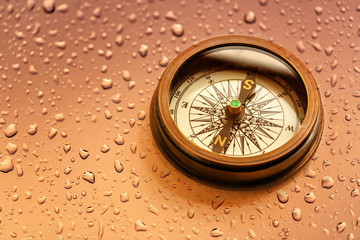 Wall Mural - Vintage metal compass