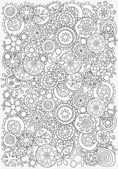 Wall Mural - Pattern for coloring book.