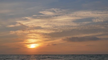 Poster - Sunset clouds timelapse motion nature composition.