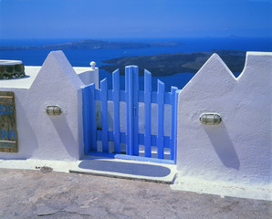 Poster - Tor auf Santorin