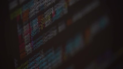 Program code moving on a computer screen