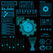 © PALERM089 - Futuristic blue virtual graphic touch user interface