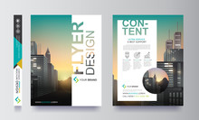Poster Flyer Pamphlet Brochure Cover Design Layout Space For Photo Background, Vector Template In A4 Size