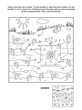 Spring and gardening themed connect the dots picture puzzle and coloring page with watering can and young sprouts. Answer included.
