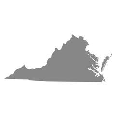 Wall Mural - map of the U.S. state of Virginia 