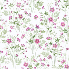 seamless floral pattern with spring bouquet