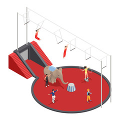 Wall Mural - Circus Manege Isometric Composition