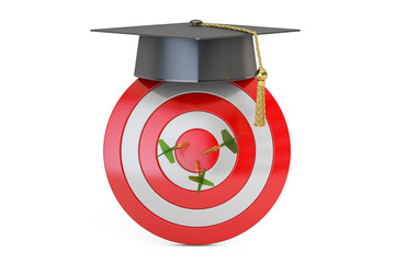 Poster - graduation goal, education target concept, 3d rendering
