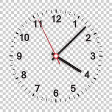 Clock Icon Vector Illustration. Office Clock On Isolated Background.