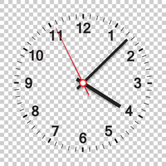 Wall Mural - Clock icon vector illustration. Office clock on isolated background.