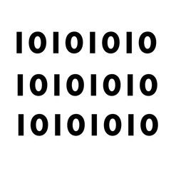 Aufkleber - binary code concept on white background.