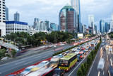 Fototapeta  - Rush hour in Jakarta, Indonesia capital city.