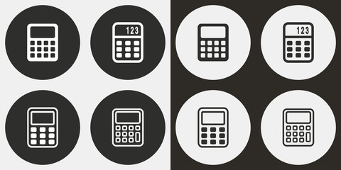 Wall Mural - Calculator icon set.