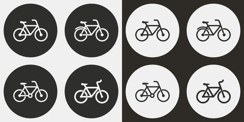 Poster - Bicycle icon set.