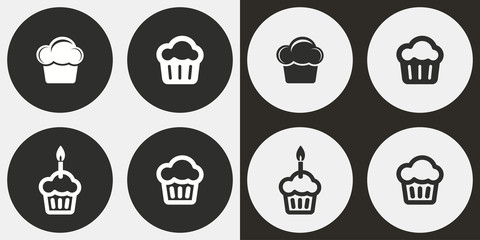 Poster - Cake icon set.