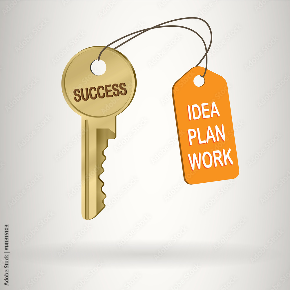Key To Success Notes Format Key business concept infographics template. Key to success. Step to ...