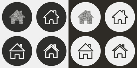 Sticker - Home icon set.