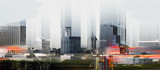 Fototapeta  - Skyline of Atlanta, Georgia, grafisch abstrakt (digital manipuliert)