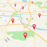 Fototapeta Mapy - Vector city map
