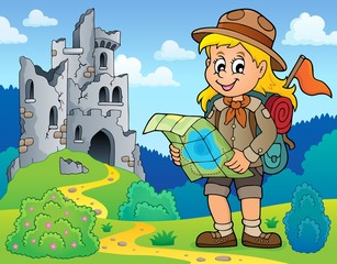 Wall Mural - Scout girl theme image 8