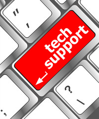 Poster - Personal computer keyboard with key tech support