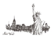Sketch Of The Statue Of Liberty